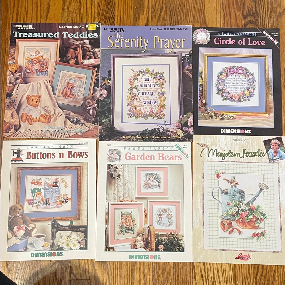 Six Counted Cross Stitch Patterns